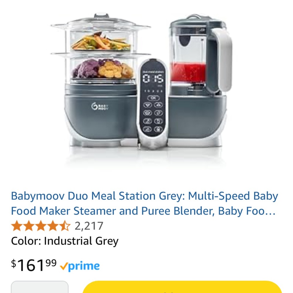 Babymoov Duo Meal Station in Gray